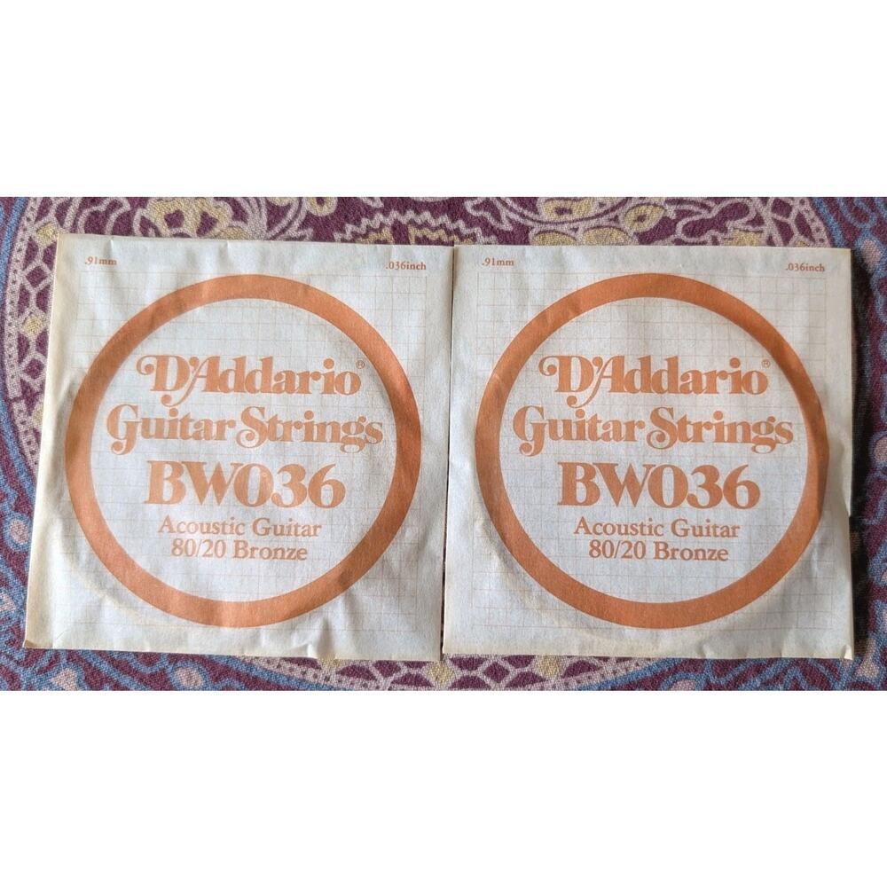 D'Addario BW036 Guitar Strings Set Of 2 Acoustic Guitar 80/20 Bronze